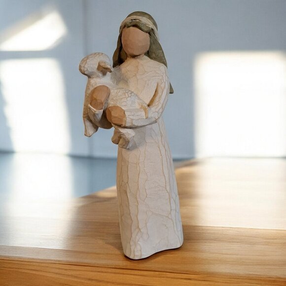 1999 Demdaco WILLOW TREE Nativity SHEPHERD & LAMB Susan Lordi Figurine P… - Picture 1 of 5